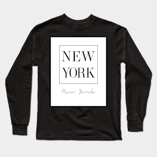 New York, City, Scandinavian, Nordic, Fashion print, Scandinavian art, Modern art, Wall art, Print, Minimalistic, Modern Long Sleeve T-Shirt